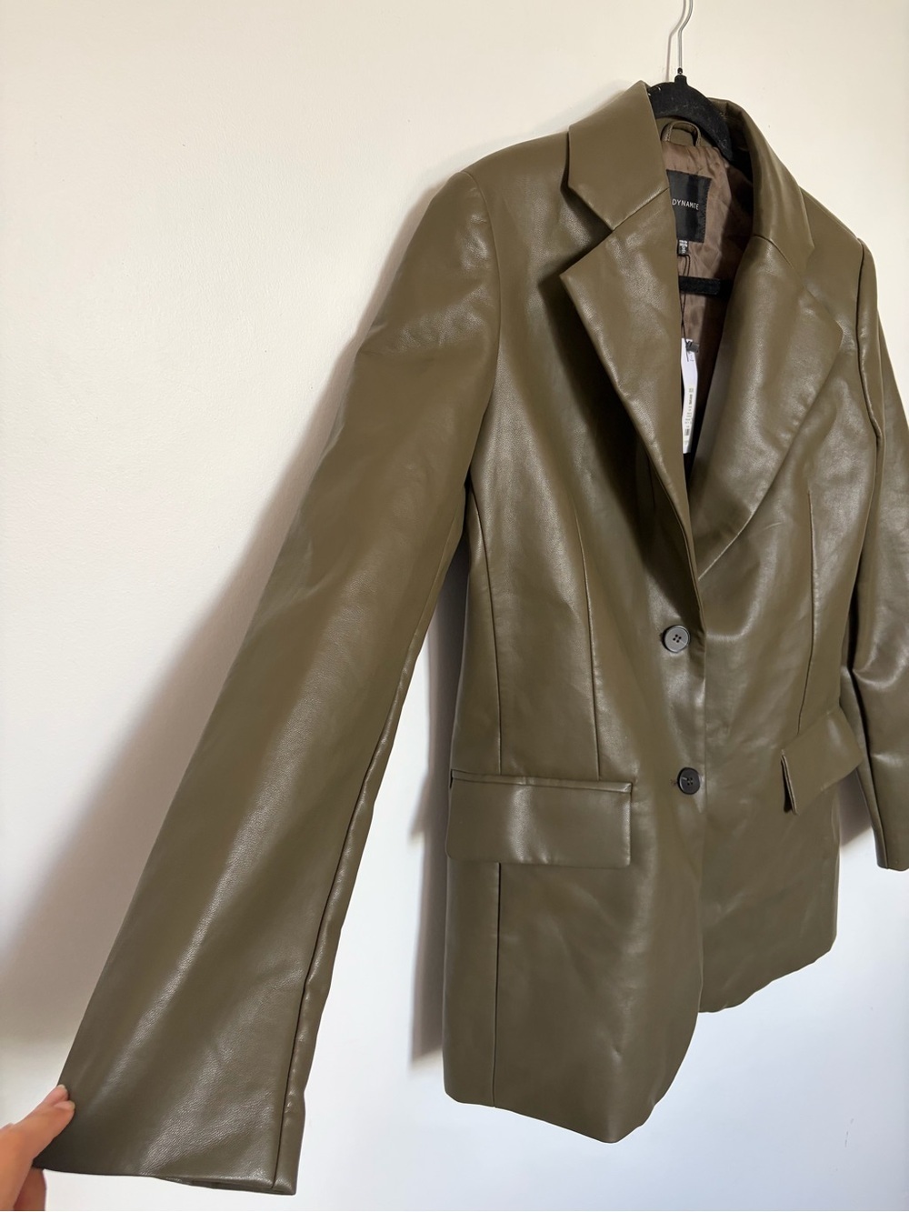 NWT Dynamite Oversized Faux Leather Blazer - XXS/XS - Picture 6 of 12
